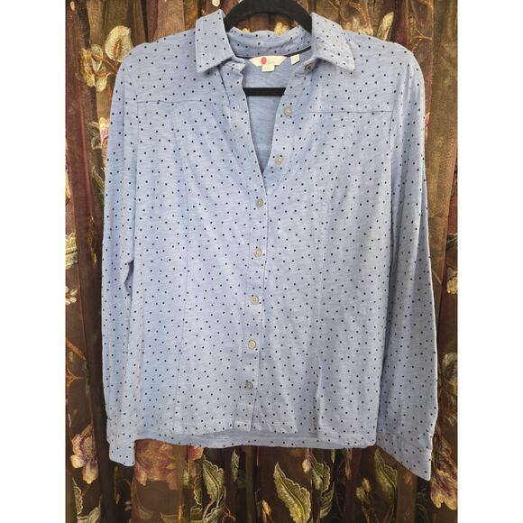 Boden Button Front Knit Size 12 Polka Dot - Picture 2 of 12